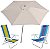 Kit Guarda Sol Ombrelone 2,4m Malibu Bege 2 Cadeira 8 Posições Alumínio Praia Piscina Camping - Tobee - Imagem 1