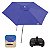 Kit Ombrelone Guarda Sol 2,4m Sombreiro Alumínio Malibu Azul Base Plástica Preto - Tobee - Imagem 1