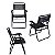 Kit Ombrelone 2,4m Com Manivela Alumínio Bege 2 Cadeira Master Aço Base Plástica Preta - Mor - Imagem 6