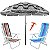 Kit Praia 2 Cadeira 8 Pos Alumínio Guarda Sol 2,4m Al-Mare Saca Areia Rosca - Belfix - Sort1 - Imagem 1