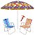 Kit Praia 2 Cadeira Alta Guarda Sol 2,2m Al-Mare Saca Areia Rosca - Belfix - Sort2 - Imagem 1
