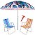 Kit Praia 2 Cadeira Alta Guarda Sol 2,4m Al-Mare Saca Areia Rosca - Belfix - Sort5 - Imagem 1