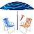Kit Praia 2 Cadeira Alta Guarda Sol 2,4m Al-Mare Saca Areia Rosca - Belfix - Sort4 - Imagem 1