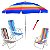 Kit Praia 3 Cadeira 8 Pos Alumínio Guarda Sol 2,4m Rainbow Saca Areia Pressão - Belfix - Sort3 - Imagem 1
