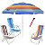 Kit Praia 3 Cadeira 8 Pos Alumínio Guarda Sol 2,4m Rainbow Saca Areia Pressão - Belfix - Sort1 - Imagem 1