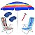 Kit Praia 2 Cadeira 8 Pos Alumínio Guarda Sol 2,4m Rainbow 2 Mesa Portátil Saca Areia Pressão - Belfix - Sort3 - Imagem 1