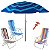 Kit Praia 3 Cadeira 8 Pos Alumínio Guarda Sol 2,4m Al-Mare Saca Areia Rosca - Belfix - Sort4 - Imagem 1