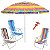 Kit Praia 3 Cadeira 8 Pos Alumínio Guarda Sol 2,4m Al-Mare Saca Areia Rosca - Belfix - Sort3 - Imagem 1