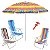 Kit Praia 3 Cadeira 8 Pos Alumínio Guarda Sol 2,2m Al-Mare Saca Areia Rosca - Belfix - Sort3 - Imagem 1