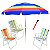 Kit Praia 3 Cadeira Alta Guarda Sol 2,4m Rainbow Saca Areia Pressão - Belfix - Sort3 - Imagem 1