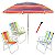 Kit Praia 3 Cadeira Alta Guarda Sol 2,4m Rainbow Saca Areia Pressão - Belfix - Sort2 - Imagem 1
