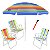Kit Praia 3 Cadeira Alta Guarda Sol 2,4m Rainbow Saca Areia Pressão - Belfix - Sort1 - Imagem 1