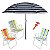 Kit Praia 3 Cadeira Alta Guarda Sol 2,2m Al-Mare Saca Areia Rosca - Belfix - Sort5 - Imagem 1
