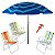 Kit Praia 3 Cadeira Alta Guarda Sol 2,2m Al-Mare Saca Areia Rosca - Belfix - Sort4 - Imagem 1