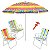 Kit Praia 3 Cadeira Alta Guarda Sol 2,4m Al-Mare Saca Areia Rosca - Belfix - Sort3 - Imagem 1