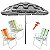 Kit Praia 3 Cadeira Alta Guarda Sol 2,4m Al-Mare Saca Areia Rosca - Belfix - Sort1 - Imagem 1