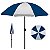 Kit Carrinho De Praia + Guarda Sol + Saca Areia + Mesa Portátil - Mor - Azul Marinho - Imagem 2