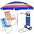 Kit Praia 2 Cadeira Alta Guarda Sol 2,4m Rainbow Carrinho De Praia Com Avanço - Belfix - Sort3 - Imagem 1