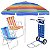 Kit Praia 2 Cadeira Alta Guarda Sol 2,4m Rainbow Carrinho De Praia Com Avanço - Belfix - Sort1 - Imagem 1