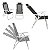 Kit Praia 2 Cadeira Prosa Preta Guarda Sol 2,4m Rainbow - Belfix - Sort2 - Imagem 2