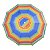 Kit Praia 2 Cadeira Prosa Preta Guarda Sol 2,4m Rainbow - Belfix - Sort1 - Imagem 3
