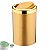 Lixeira 8 Litros Tampa Cesto De Lixo Basculante Para Cozinha Banheiro Escritório Dourado - 382DD Future - Dourado - Imagem 1