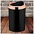 Lixeira 8 Litros Tampa Cesto De Lixo Basculante Para Cozinha Banheiro Escritório Rose Gold - 1220PTR Future - Preto - Imagem 2