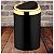 Lixeira 8 Litros Tampa Cesto De Lixo Basculante Para Cozinha Banheiro Escritório Dourado - 1220PTD Future - Preto - Imagem 2