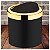 Lixeira 5 Litros Tampa Cesto De Lixo Basculante Para Cozinha Banheiro Escritório Dourado - 1216PTD Future - Preto - Imagem 2