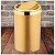 Kit 2 Lixeira 8 Litros Tampa Cesto De Lixo Basculante Para Cozinha Banheiro Escritório Dourado - Future - Dourado - Imagem 2