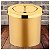 Kit 2 Lixeira 5 Litros Tampa Cesto De Lixo Dourado Para Banheiro Pia Cozinha- Future - Dourado - Imagem 2