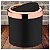 Kit 2 Lixeira 5 Litros Tampa Cesto De Lixo Basculante Rose Gold Para Cozinha Banheiro Escritório - Future - Preto - Imagem 2