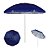 Kit Guarda Sol 2,6m Alumínio Articulado Espreguiçadeira Ajustável Dobrável Com Alça Bolso Azul - Tobee - Imagem 3