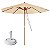 Kit Ombrelone Madeira Guarda Sol 3M Bege Sombreiro Piscina Jardim Base Redonda Branco 22Kg - Mor - Imagem 1