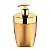Kit Dispenser Sabonete Suporte Escova Dente Porta Algodão Banheiro Dourado - Future - Imagem 4