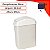 Kit 2 Lixeira 8,8 Litros Com Tampa Cesto De Lixo Basculante Plástica Cozinha Banheiro - Sanremo - Branco - Imagem 3