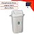 Lixeira 60 Litros Plástico Tampa Basculante Cesto De Lixo Com Alças Áreas Externas Cozinha - 284 Sanremo - Branco - Imagem 4