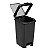 Kit 2 Lixeira 20 Litros Com Pedal Tampa Click Cesto De Lixo Cozinha Banheiro Double - Coza - Preto - Imagem 2