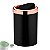 Kit Suporte Porta Papel Higiênico Com Lixeira 8L Cesto Lixo Tampa Basculante Rose Gold Preto Banheiro - Future - Imagem 4