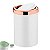 Kit Suporte Porta Papel Higiênico Com Lixeira 8L Cesto Lixo Tampa Basculante Rose Gold Branco Banheiro - Future - Imagem 4