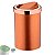 Kit Suporte Porta Papel Higiênico Com Lixeira 8L Cesto Lixo Tampa Basculante Rose Gold Banheiro - Future - Imagem 4