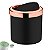 Kit Suporte Porta Papel Higiênico Com Lixeira 5L Cesto Lixo Tampa Basculante Rose Gold Preto Banheiro - Future - Imagem 4