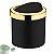 Kit Suporte Porta Papel Higiênico Com Lixeira 5L Cesto Lixo Tampa Basculante Dourado Preto Banheiro - Future - Imagem 4