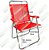 Cadeira De Praia King Oversize Alumínio Até 140Kg Porta Copos Térmico Lata Isopor Dobrável - Zaka - Vermelho - Imagem 3