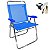 Cadeira De Praia King Oversize Alumínio Até 140Kg Porta Copos Térmico Lata Isopor Dobrável - Zaka - Azul - Imagem 1