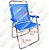 Kit 2 Cadeira De Praia King Oversize Alumínio Até 140Kg 2 Porta Copos Térmico Lata Isopor Dobrável - Zaka - Azul - Imagem 3