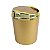 Kit Suporte Porta Papel Higiênico Lixeira 5L Tampa Basculante Toalheiro Duplo Dourado Banheiro - AMZ - Imagem 4