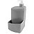 Kit Lixeira 2,5 Litros Cesto De Lixo Dispenser Porta Detergente Esponja De Pia Cozinha Cinza - Utility - Imagem 6