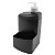 Kit Lixeira 2,5 Litros Cesto De Lixo Dispenser Porta Detergente Esponja De Pia Cozinha Preto - Utility - Imagem 6