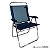 Cadeira De Praia King Oversize Alumínio Até 140Kg Porta Copos Térmico Lata Isopor Dobrável - Zaka - Azul Marinho - Imagem 2